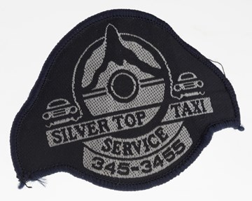 Embroidered Badge, Silver Top Taxi, 1990s.