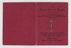 Membership Card - Issued to Samuel (David) Louey Gung, The Young Chinese League, 1946-1947.