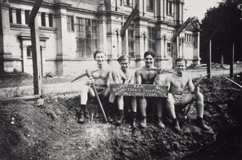 'RAAF Trench Diggers Champ Team', Royal Exhibition Building, Melbourne, Victoria, 1942.