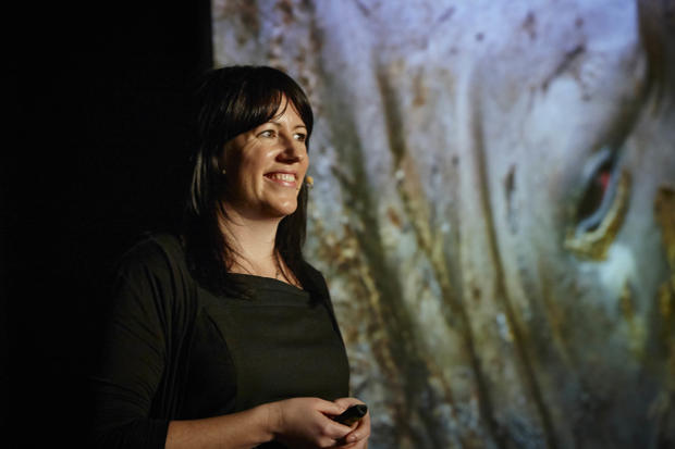 Woman giving a presentation