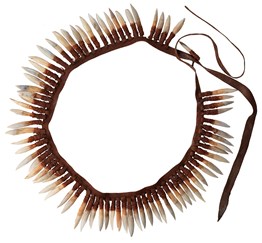 Kangaroo Tooth Necklace made by First Peoples artists Maree Clarke and Len Tregonning.