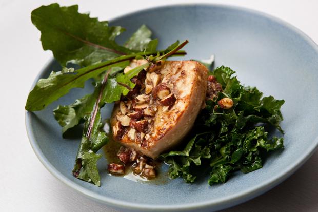 Close up of a plate of gourmet food