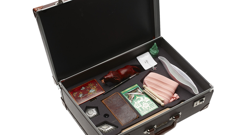 Suitcase with objects