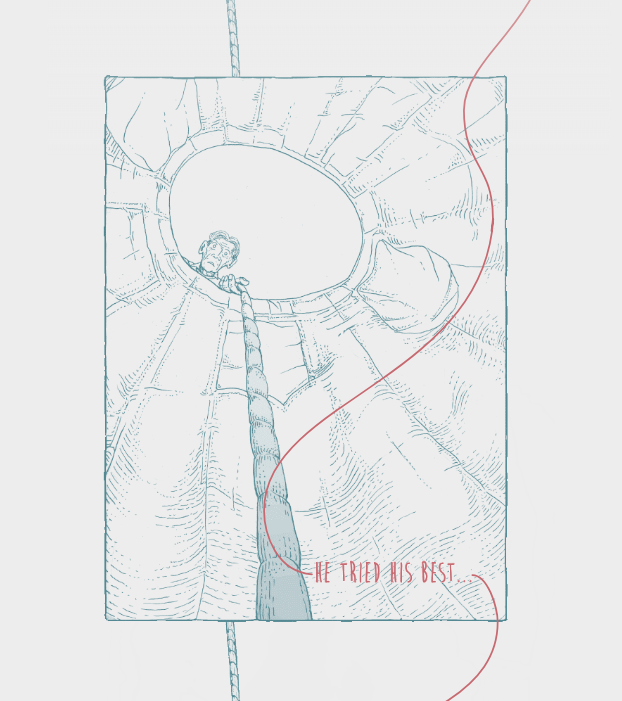 Illustration from Stuart Campbell's "The memories won't last" graphic story.