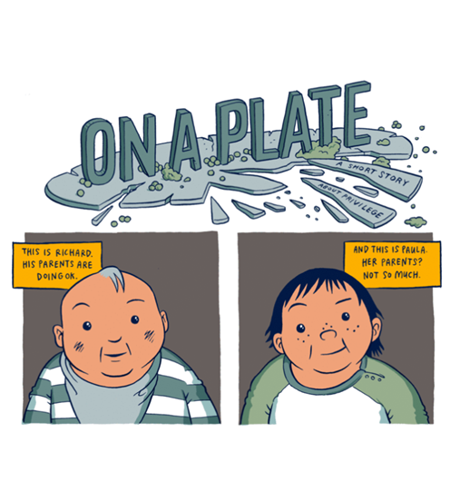 Illustration from Toby Morris' "On A Plate" graphic story