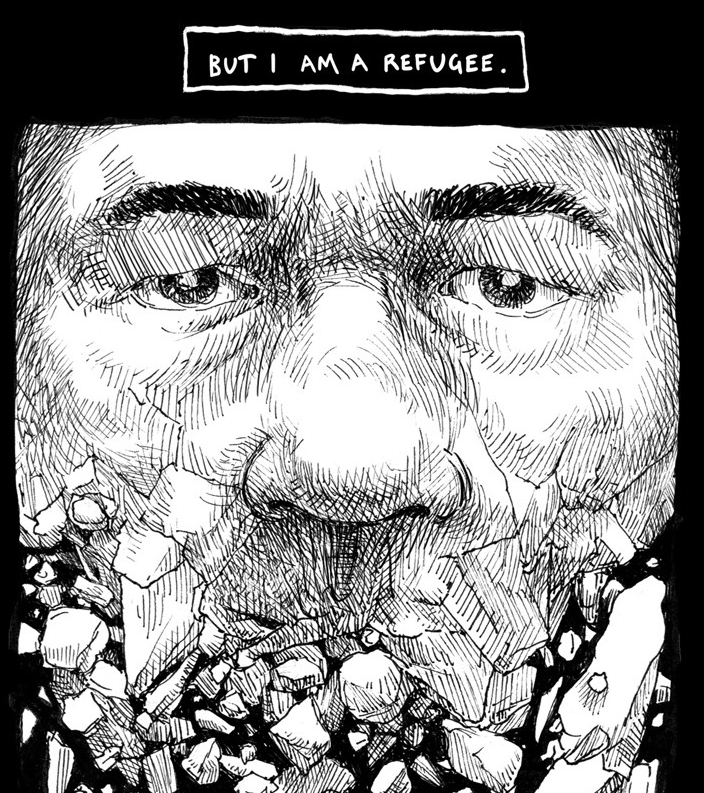 Illustration from "Villawood: Notes From An Immigration Detention Centre" graphic story