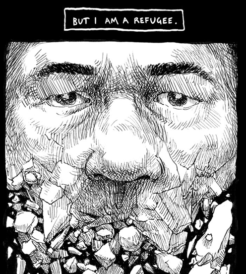 Illustration from "Villawood: Notes From An Immigration Detention Centre" graphic story