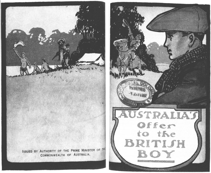 'Australia's Offer to the British Boy' advertisement for British emigrants, 1920
