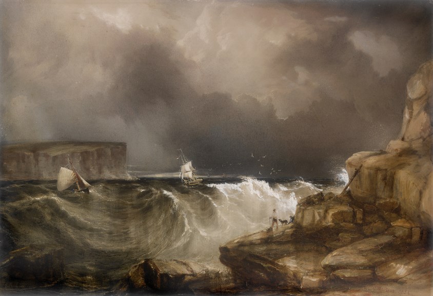 "Sydney Heads, 1854", painted by Conrad Martens