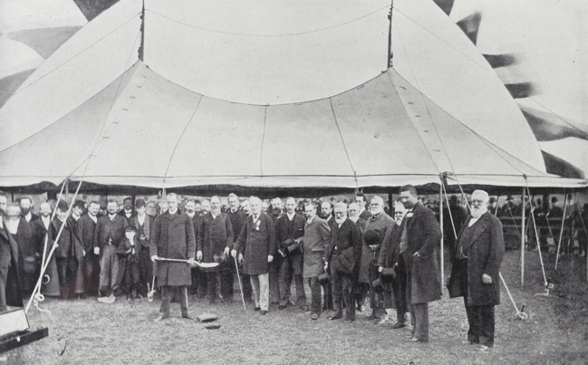 Turning the first sod of the Outfall Sewer, Werribee, 19 May 1892