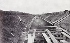 Outfall sewer no. 1 section during construction, Werribee, circa 1893