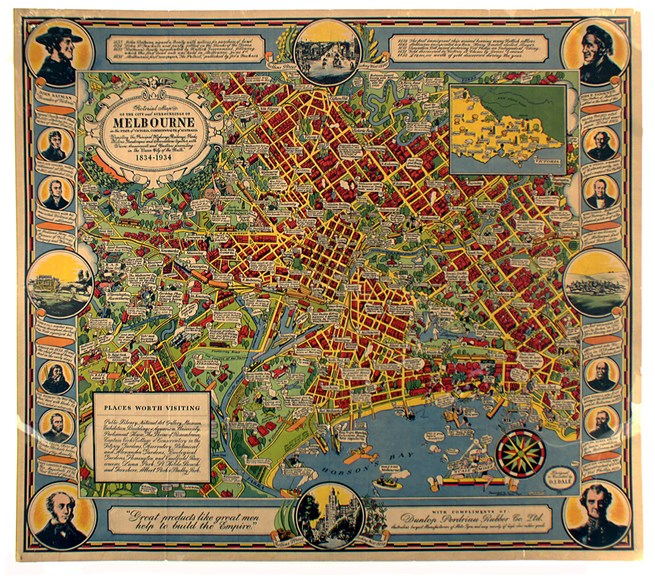 Pictorial map - Melbourne Centennial.