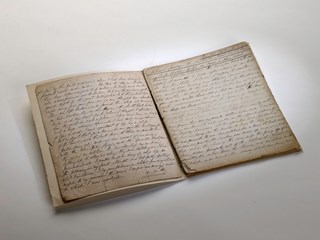 Diary handwritten by Ally Heathcote on 'SS Northumberland', during her migrant voyage from England to Melbourne in 1874.