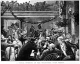 Engraving: "A social evening at the Melbourne Turn Verein", from The Australasian Sketcher, 23 October 1880, p. 285.