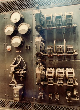 Detail of switchboard for electric pumps