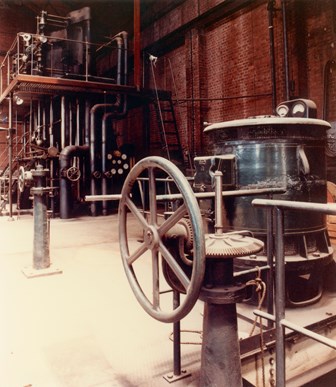 Hand wheel and electric pump motor, Pumping Station