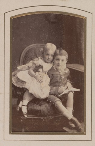 Portrait of John William & Ida Lillian Twycross from the Twycross family album, John Twycross, Melbourne, circa 1880.