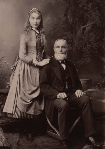 Portrait of John & Ida Lillian Twycross from the Twycross family album, John Twycross, Melbourne, circa 1880's.