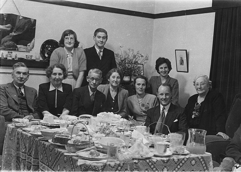 Clutterbuck Family Gathering With Members of the Twycross Family, circa 1950s.
