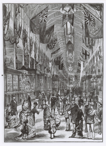 Worlds Fair Melbourne 1880-1881-Main avenue looking north.