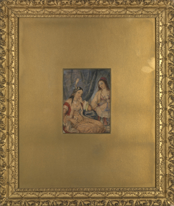 Painting by G.Legros entitled Courtesan & Maid, Europe, circa 1880