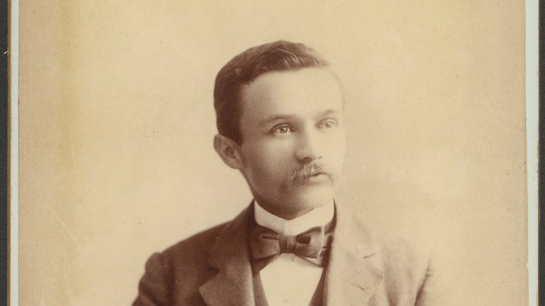 Sepia portrait of a young man