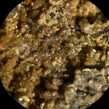 Coffee coloured mineral crystals