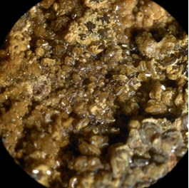 Coffee coloured mineral crystals