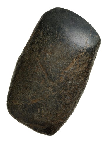Oblong-shaped stone with oval cross section