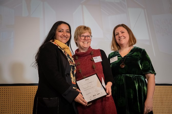 Rohini Kappadath (General Manager, Immigration Museum), Dr Moya McFadzean (Senior Curator, Migration & Cultural Diversity) and Emily McCulloch Childs.