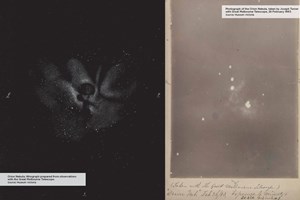 Orion Nebula photograph and lithograph, Great Melbourne Telescope, 1883.