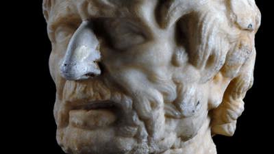 marble head of the roman philosopher pseudo Seneca