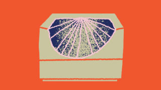 An illustration of a Roman hemicycle sundial from 300 BC, which looks like the imprint of half a globe into a block of stone.