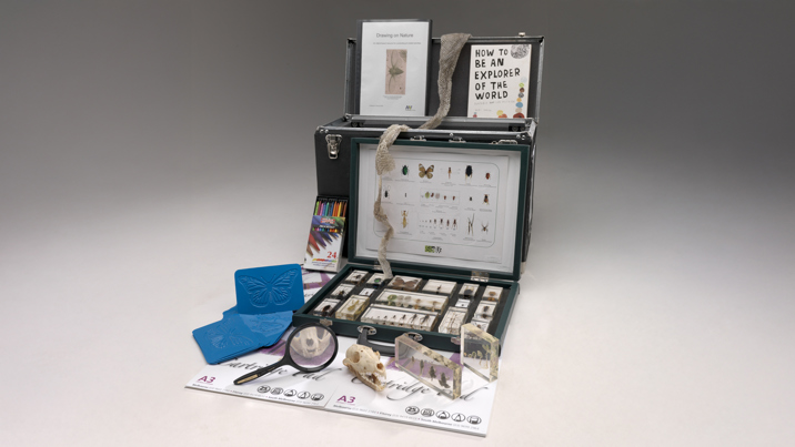 Various objects and props relating to exploring nature used in outreach programs