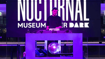 Boyd Kelly DJ and producer performing at 'Nocturnal: Food for Thought - Museum After Dark' event, Melbourne Museum.