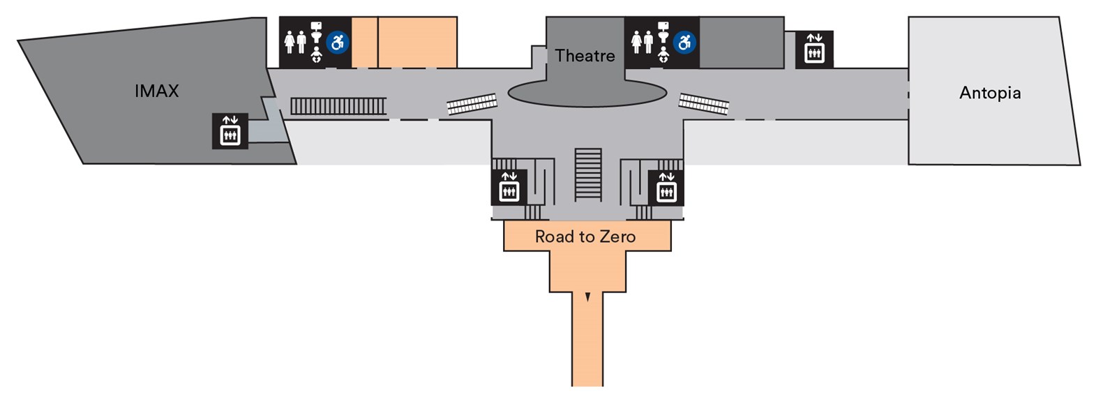 Map of Melbourne Museum lower level