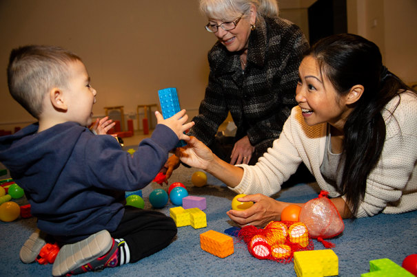  Child participating in Bub Hub activities in the STEM Learning Lab during the Little Kids' Day In at Scienceworks