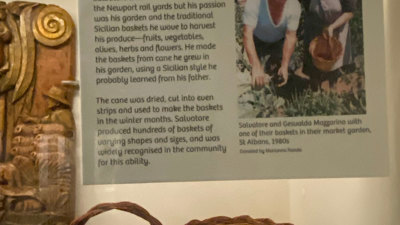 A display in Identity: Yours, Mine, Ours exhibition at the Immigration Museum.