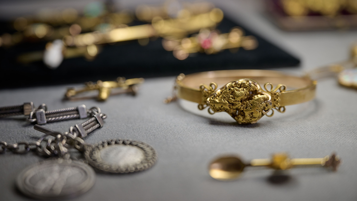 Selected pieces from the State of Victoria Gold Jewellery Collection