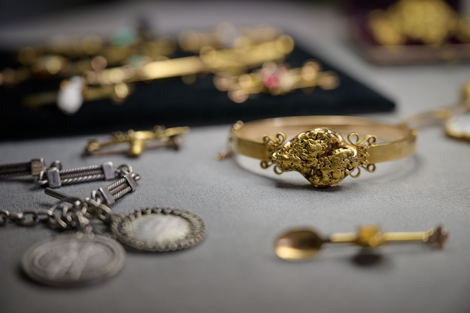 Selected pieces from the State of Victoria Gold Jewellery Collection