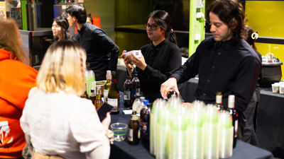 Bar staff during Scienceworks After Dark