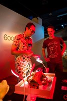 Museum Expert Tim Ziegler giving a talk in 600 Million Years exhibition during January 2018 Nocturnal event in Melbourne Museum.