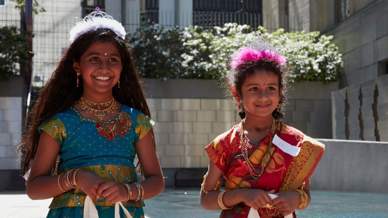 Winners of the Best dressed competition at Diwali Kids Fest in Immigration Museum