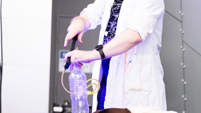 A supernatural science show during Halloween at the Museum.