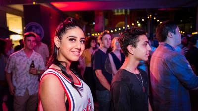  Woman among the crowds at January 2018 Nocturnal event in Melbourne Museum