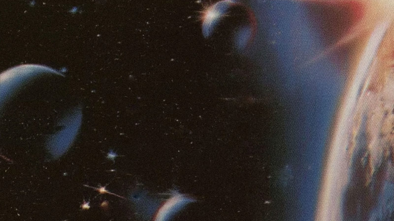 Celestial image showing stars and planets