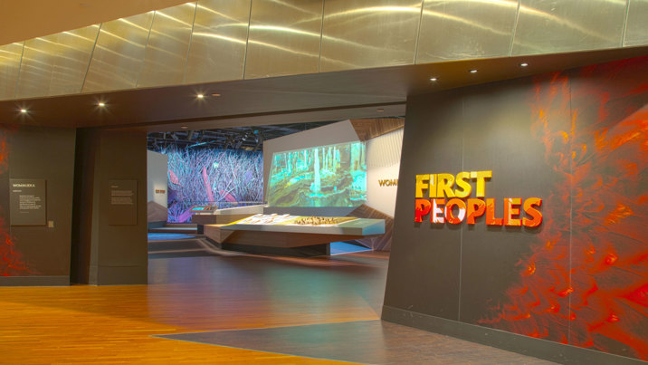 Entry to First Peoples exhibition at Bunjilaka, Melbourne Museum