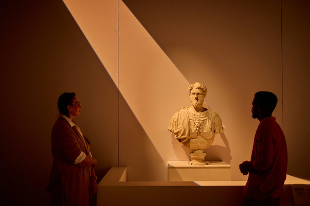 Installation view of the ROME: Empire, Power, People exhibition, on display at Melbourne Museum until 25 October 2026