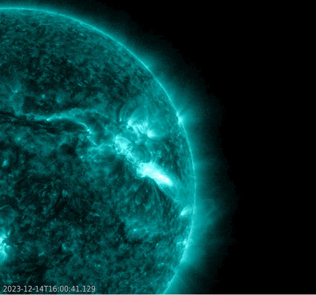 The Sun in extreme ultra-violet with major solar flare