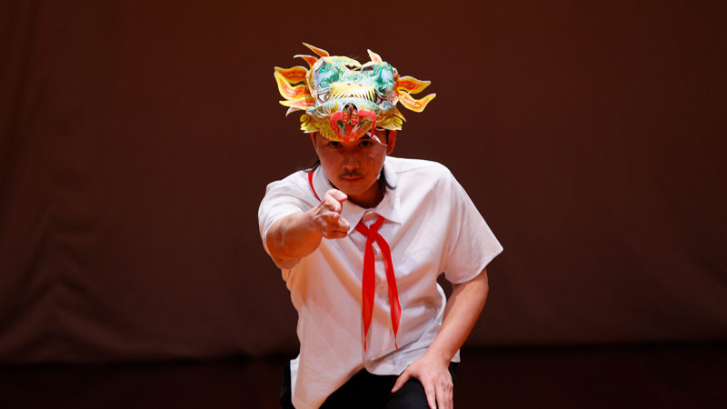 Chung Nguyen with a colourful traditional hat